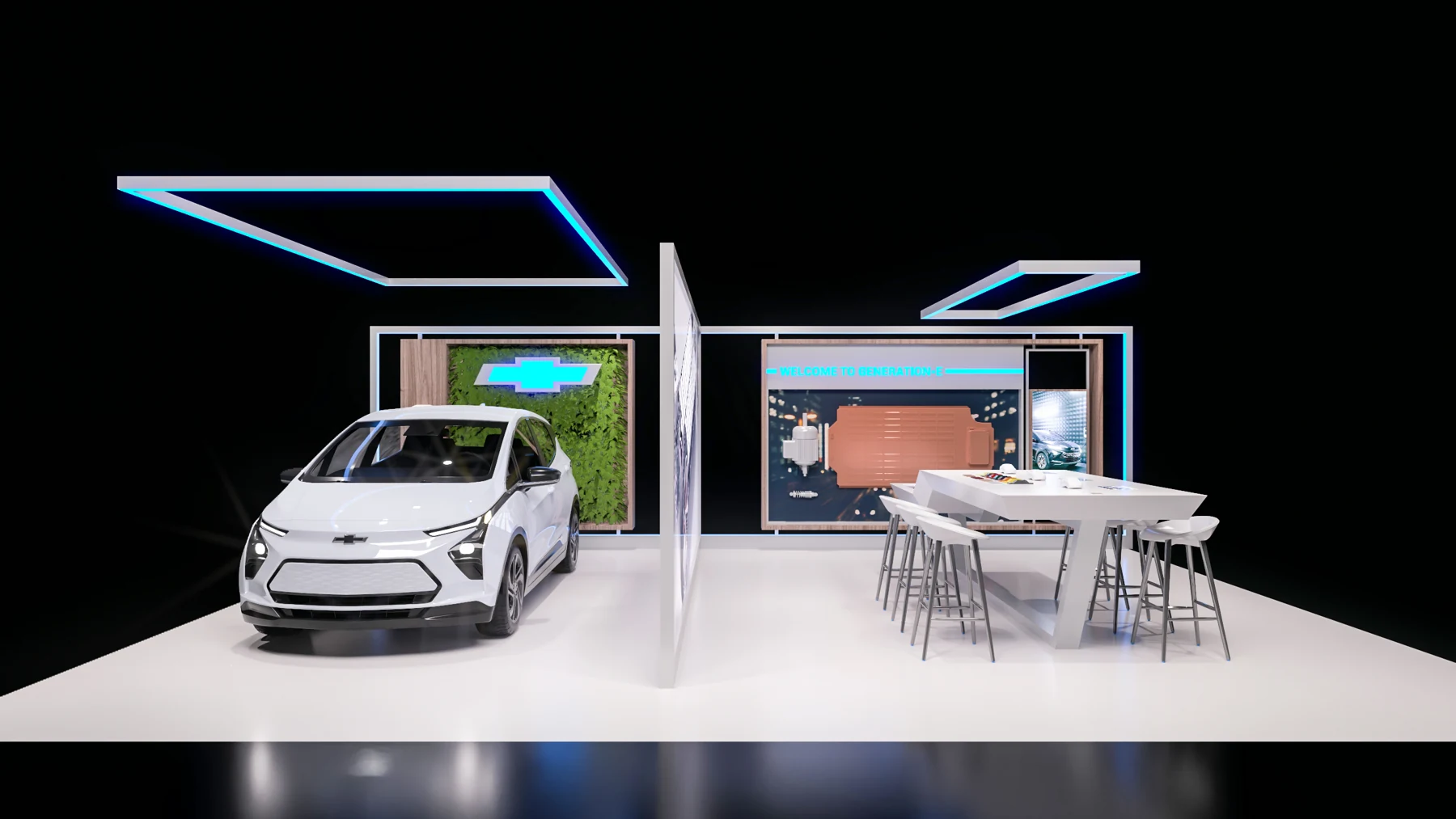 Consultation and the vehicle display remain visible across the showroom.