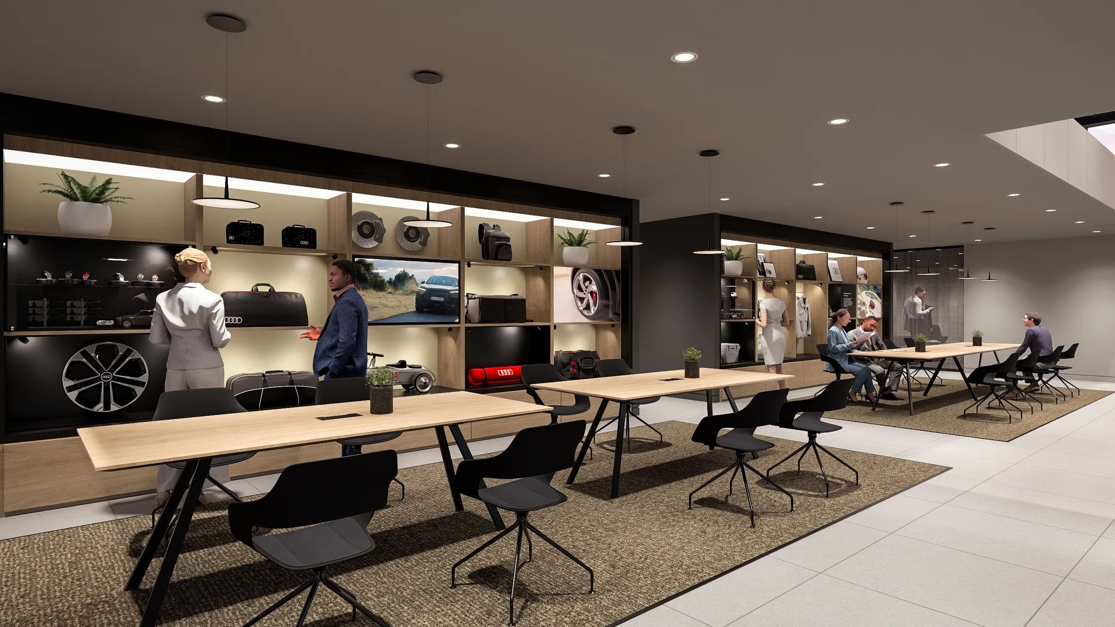 Interior visualization / A material library makes configuration part of the customer encounter.