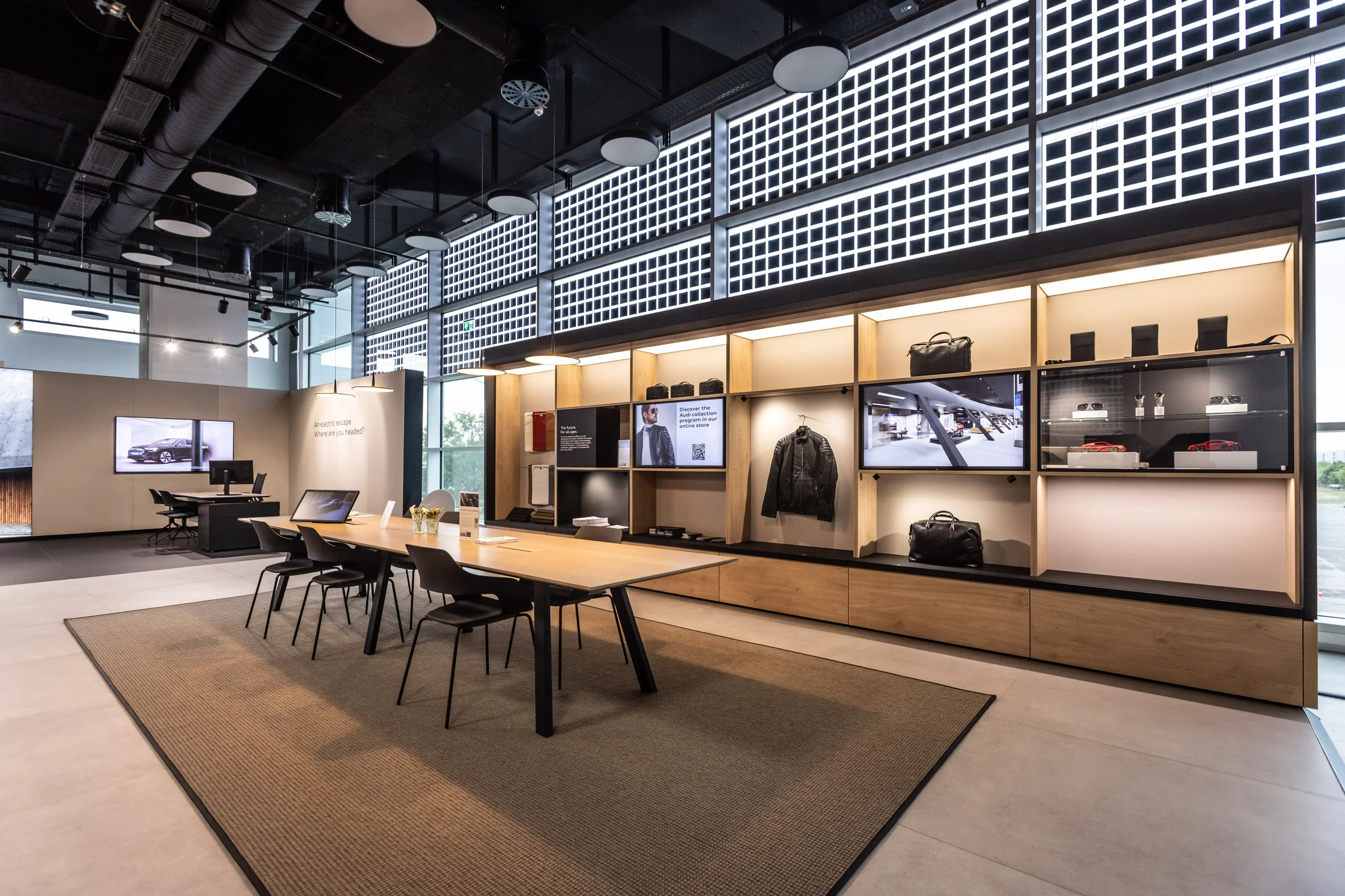 Audi PSC mock-up / Program-reference photography of the Library and material selection.