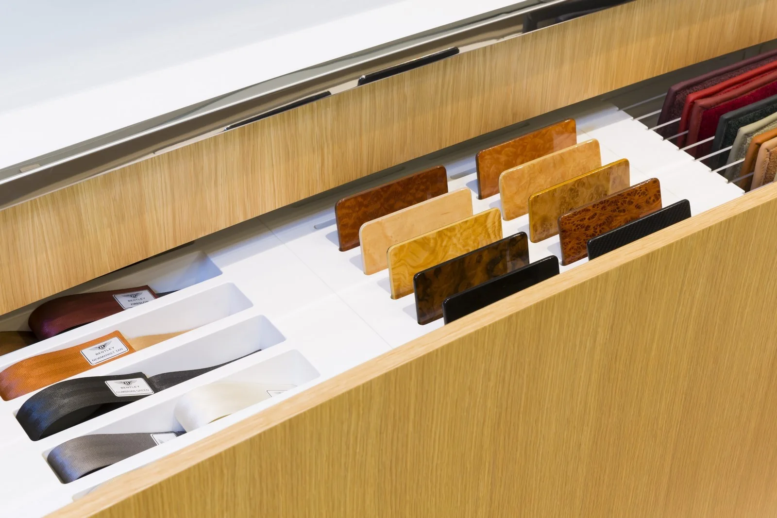 CW1 House / Veneer and finish samples make the material language tangible.
