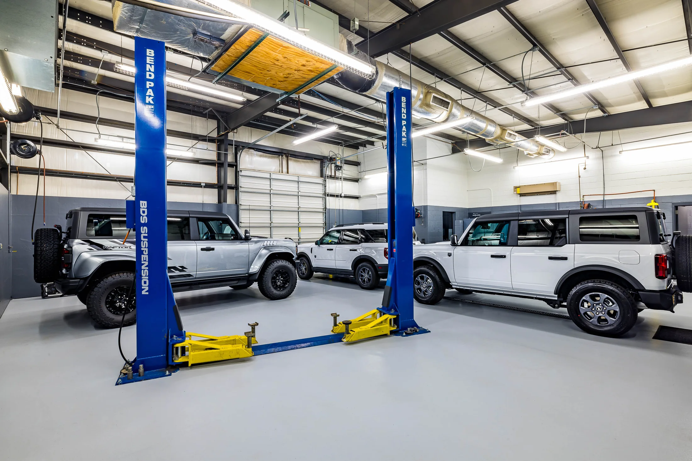 The service setting connects the retail encounter with practical vehicle needs.