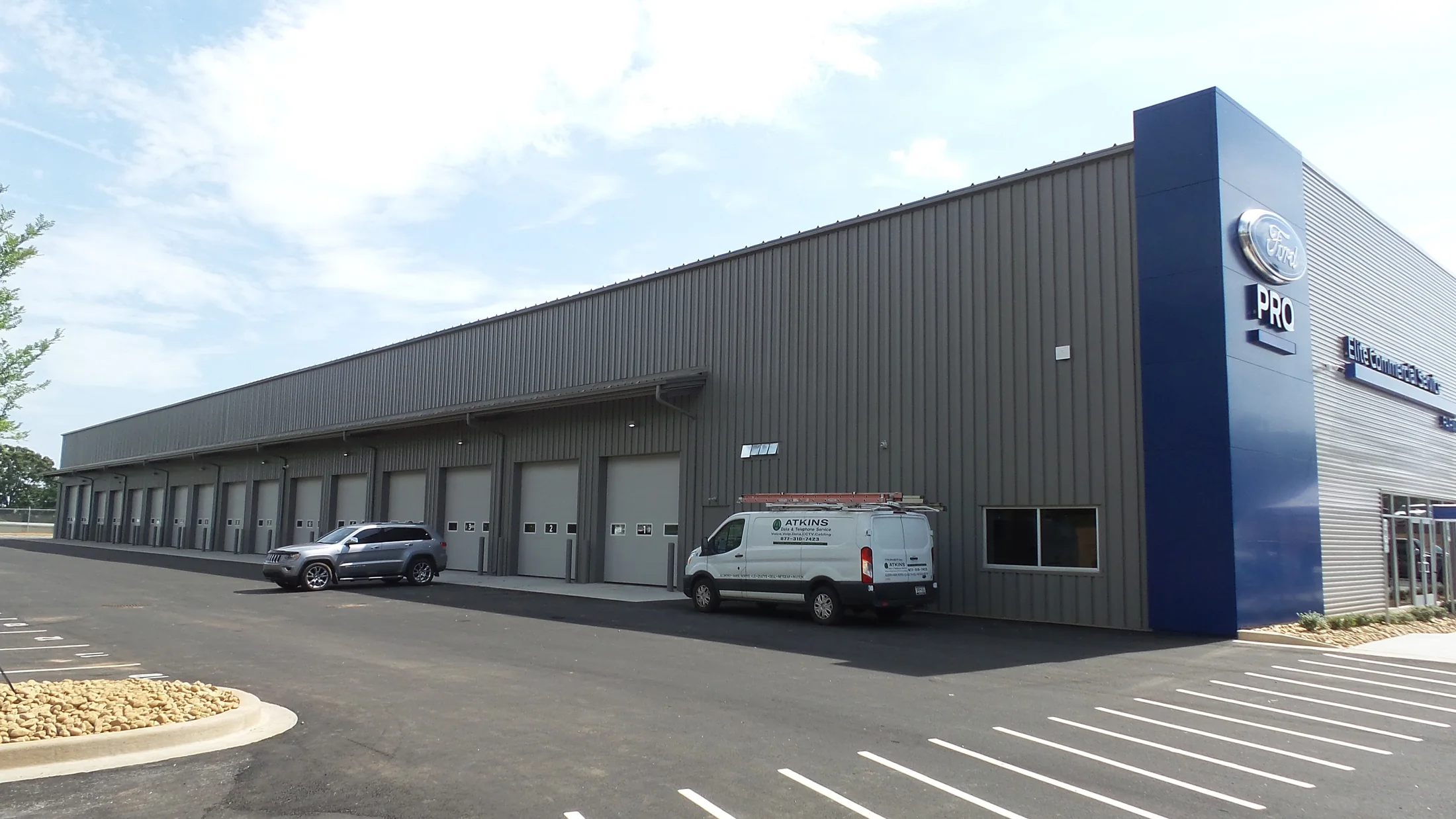 The exterior standard is carried into another facility setting.