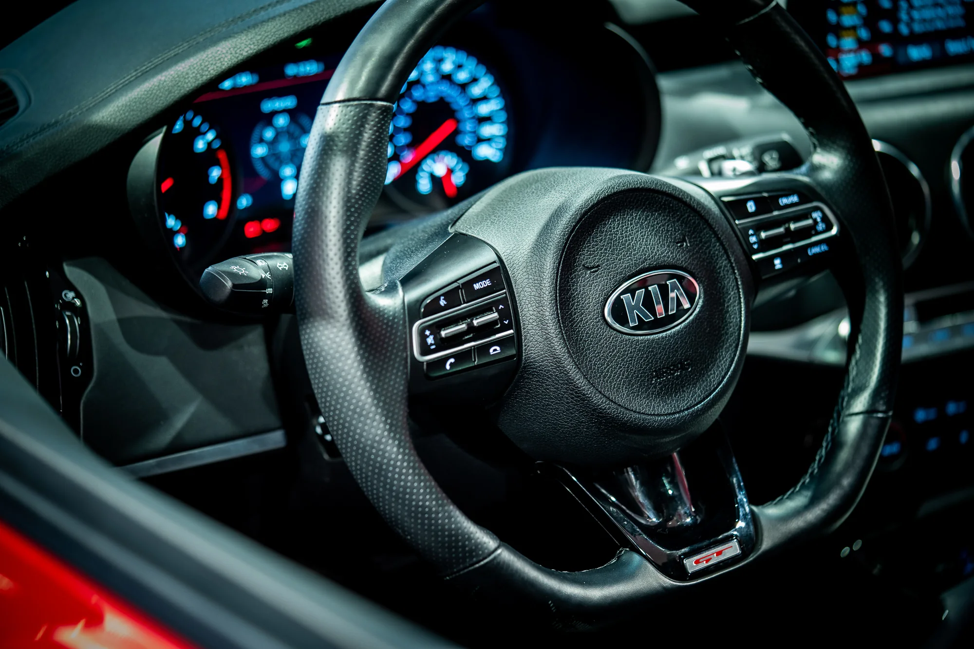 The vehicle’s interior continues the performance story.
