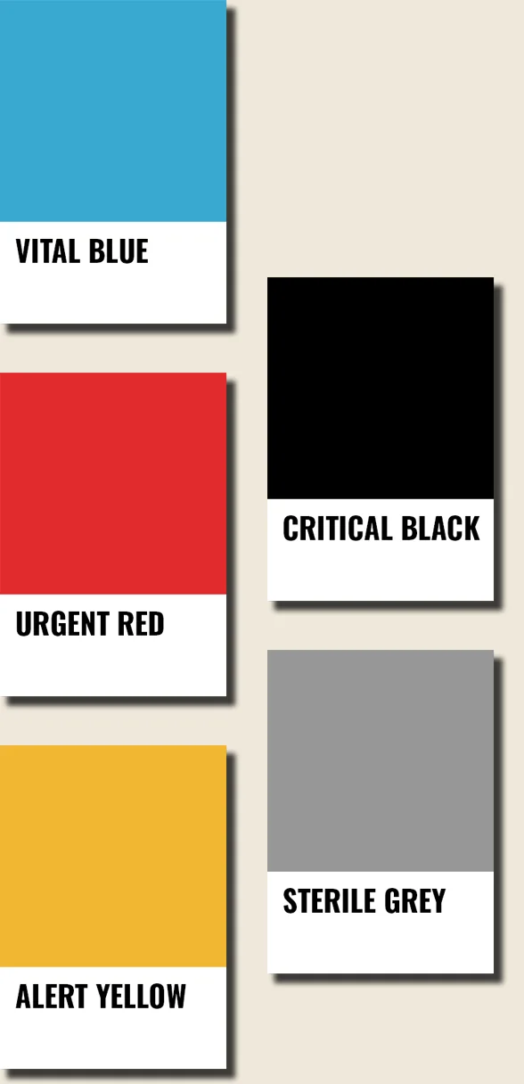 The color system distinguishes information while keeping the brand recognizable.