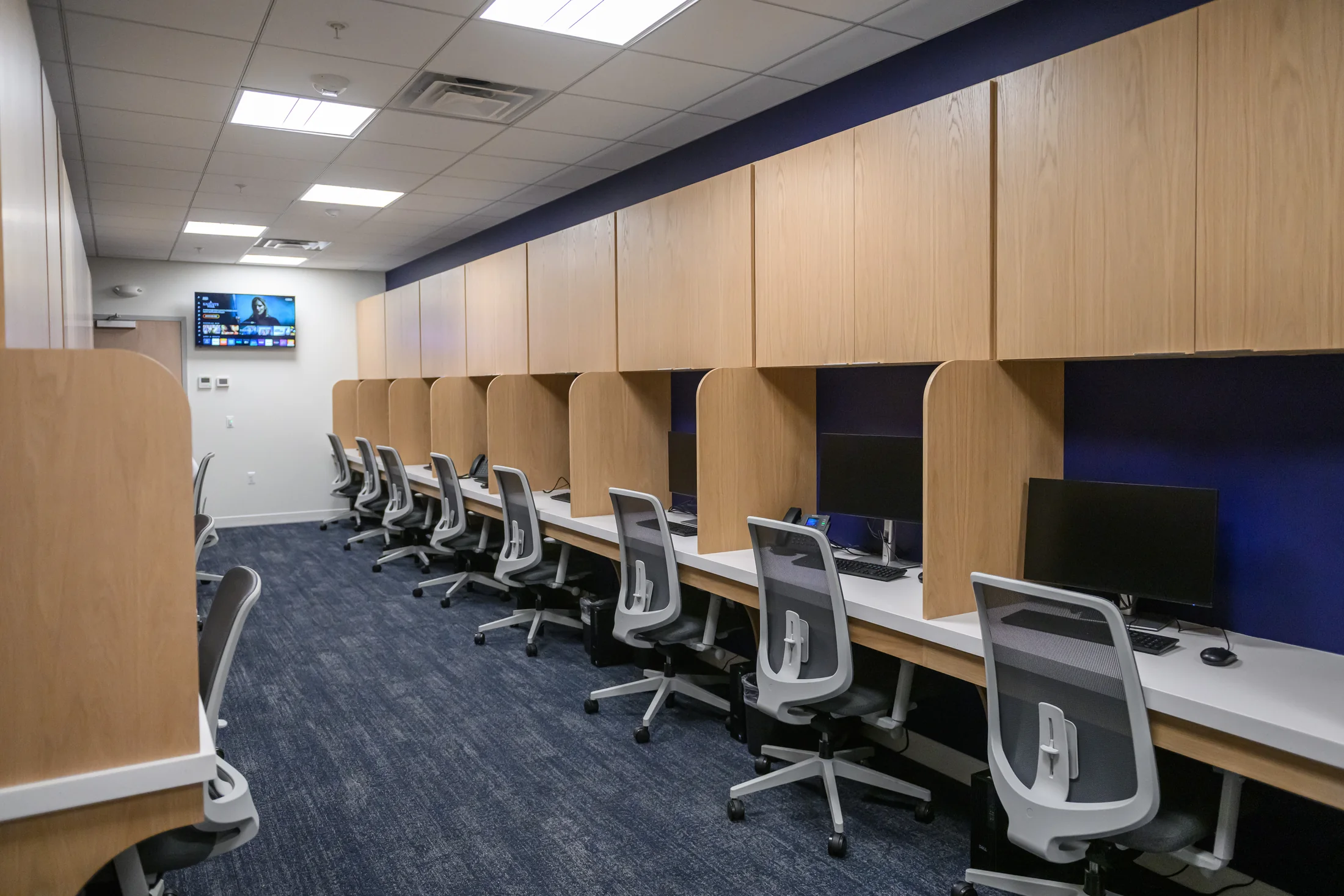 Staff workspaces are considered alongside the customer environment.