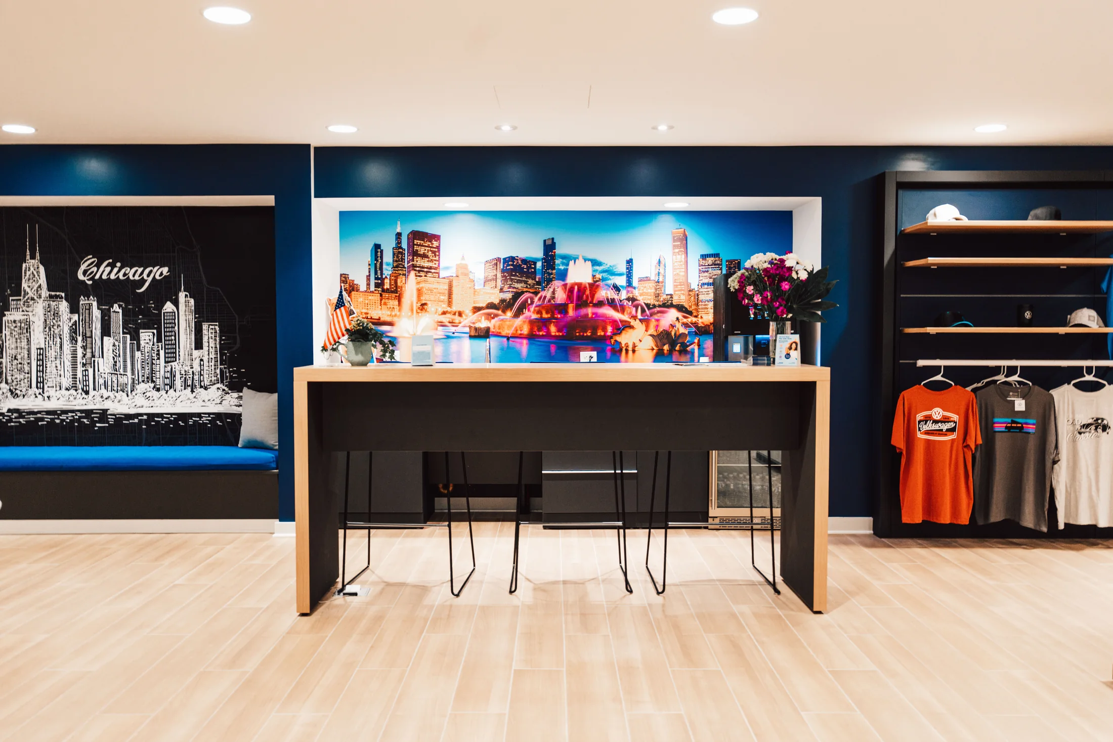 Merchandise and hospitality make room for more than the vehicle visit.