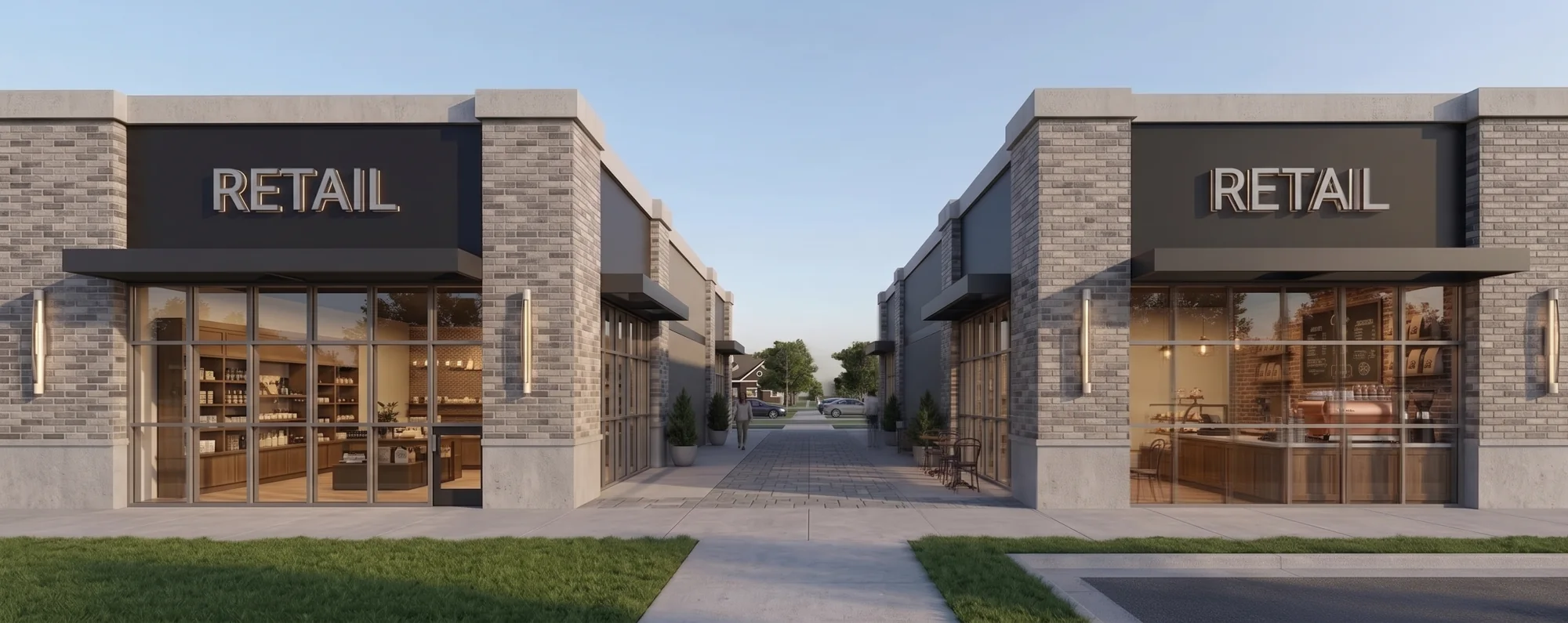 A passage between buildings opens another way through the development.