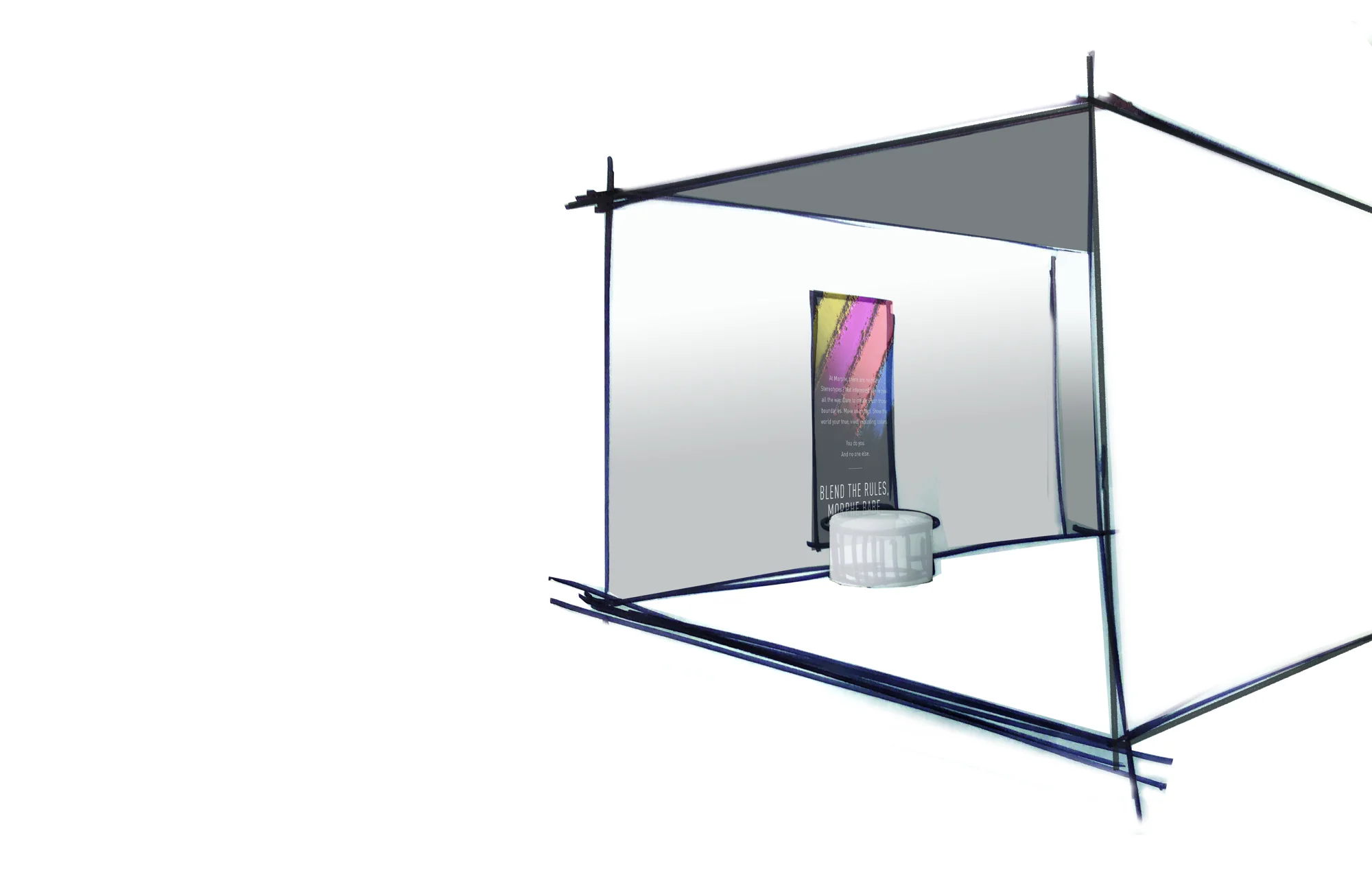 The M-Room concept is explored as a compact, enclosed retail module.