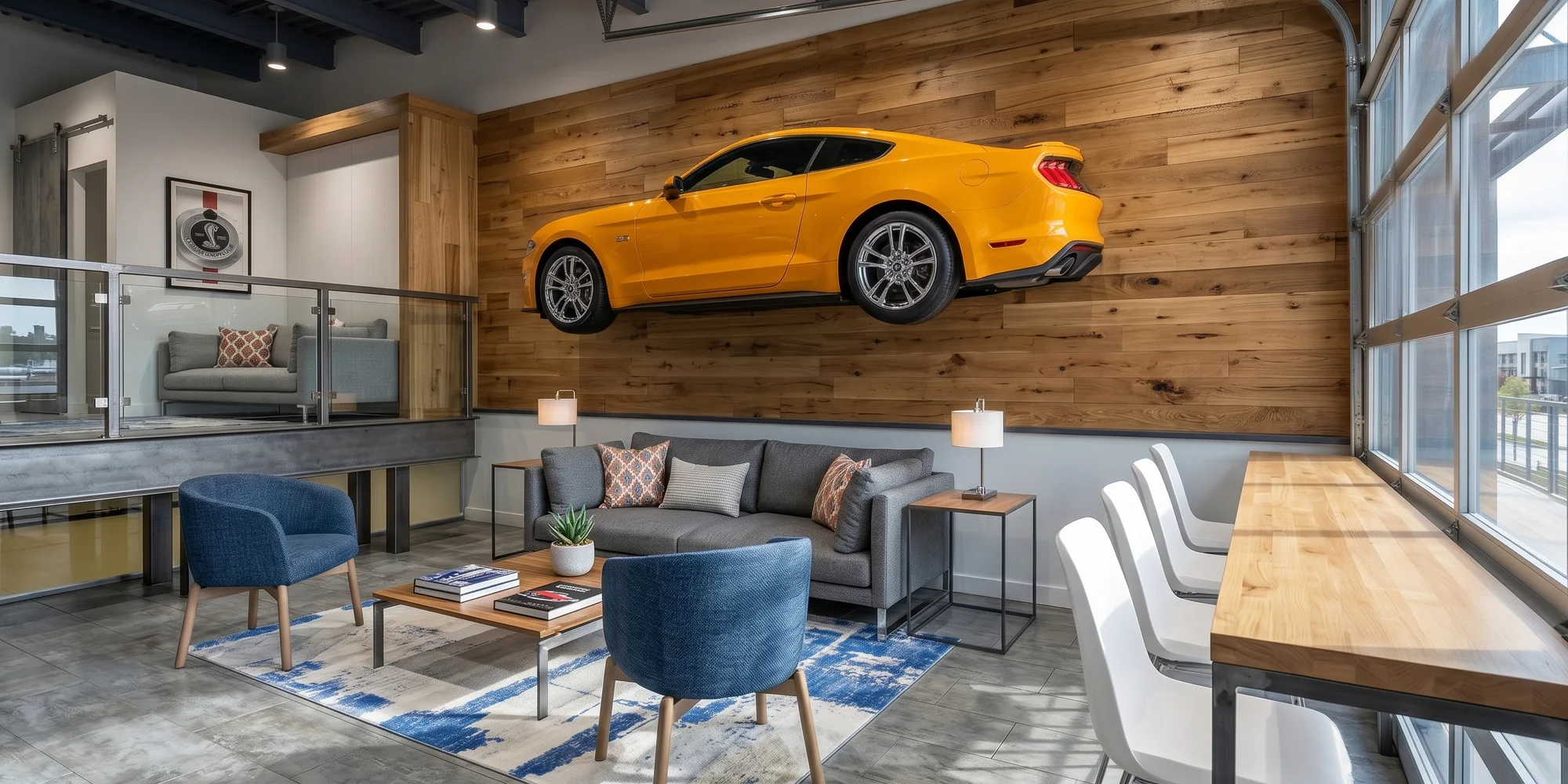 The social spaces share light, views and an open connection.