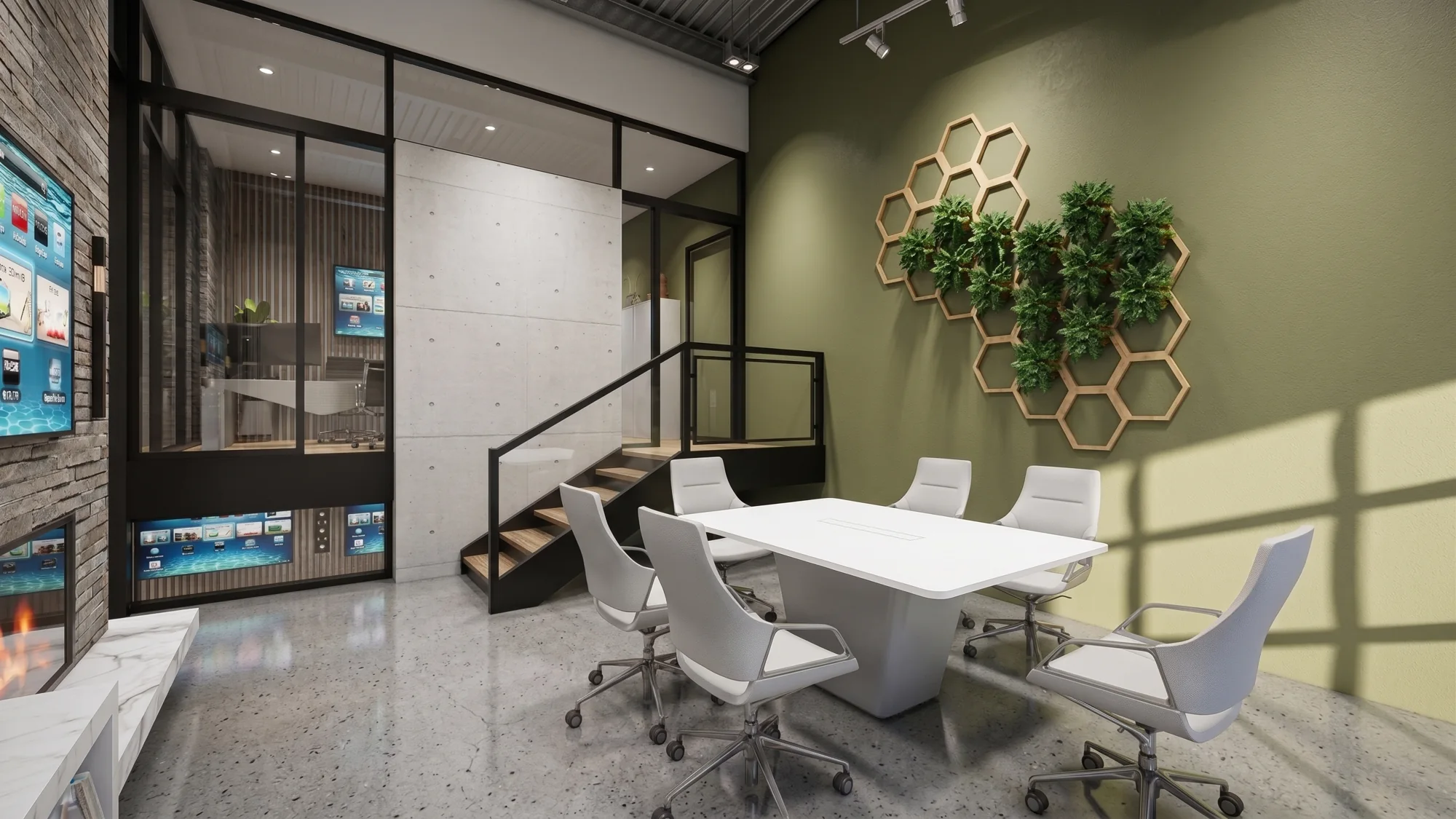 A meeting space brings another rhythm into the day.