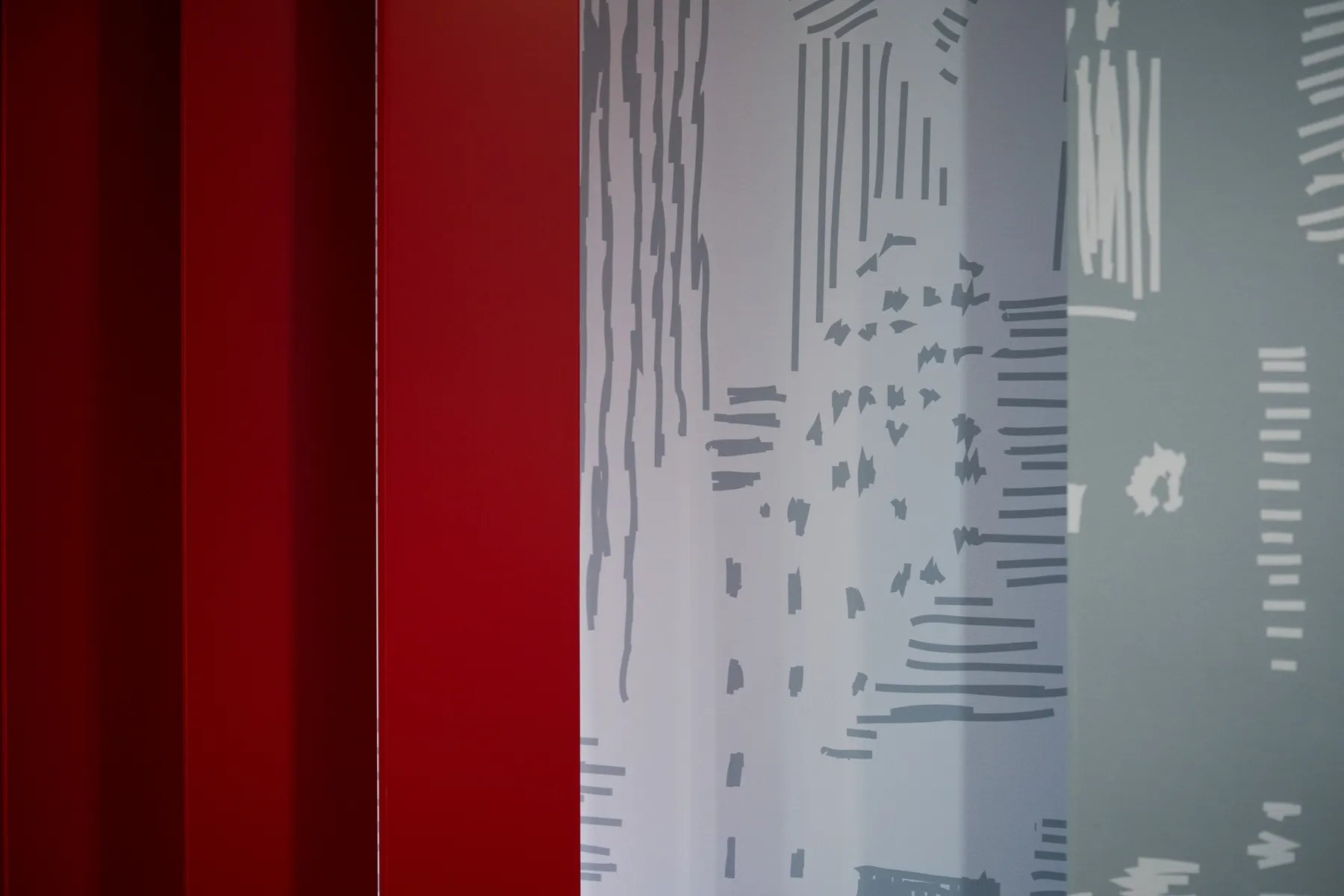 Pattern and translucency add another layer to the material story.
