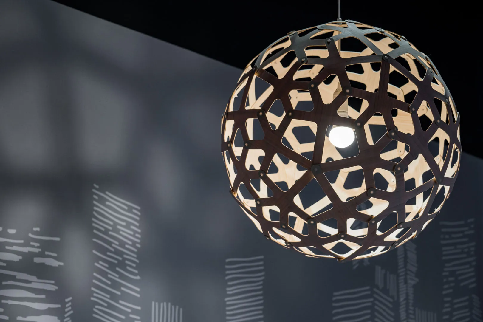 A perforated lighting detail shows how the system extends beyond the samples.