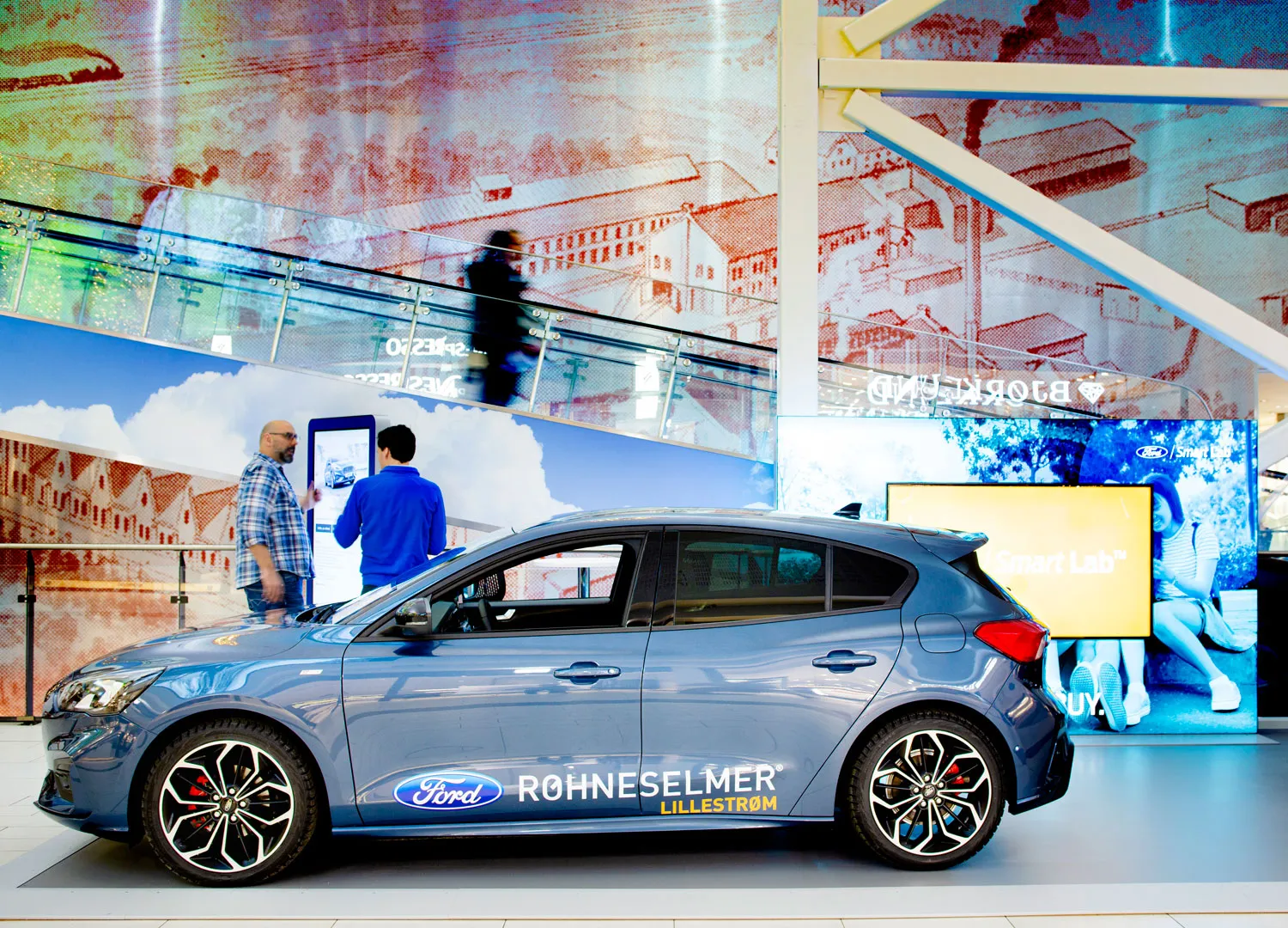 The vehicle becomes part of an existing public space.