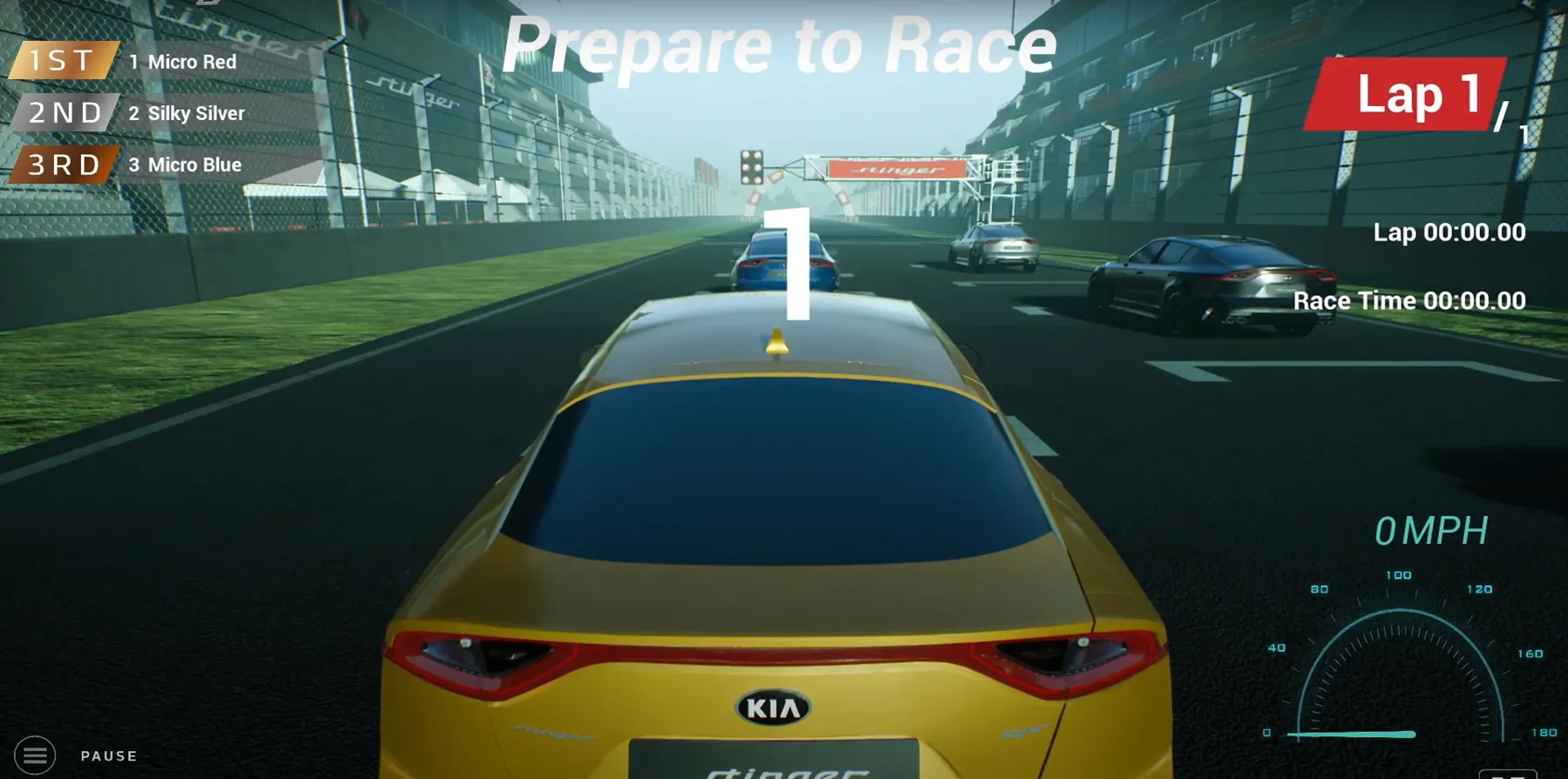 A starting sequence gives the visitor a clear way into the game.