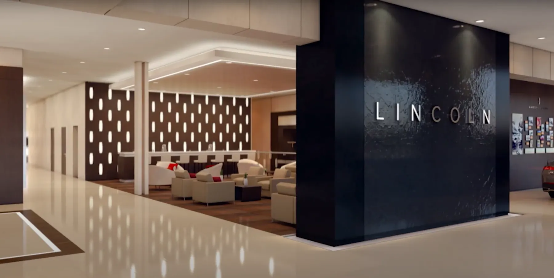 The immersive study connects brand presence with the interior experience.