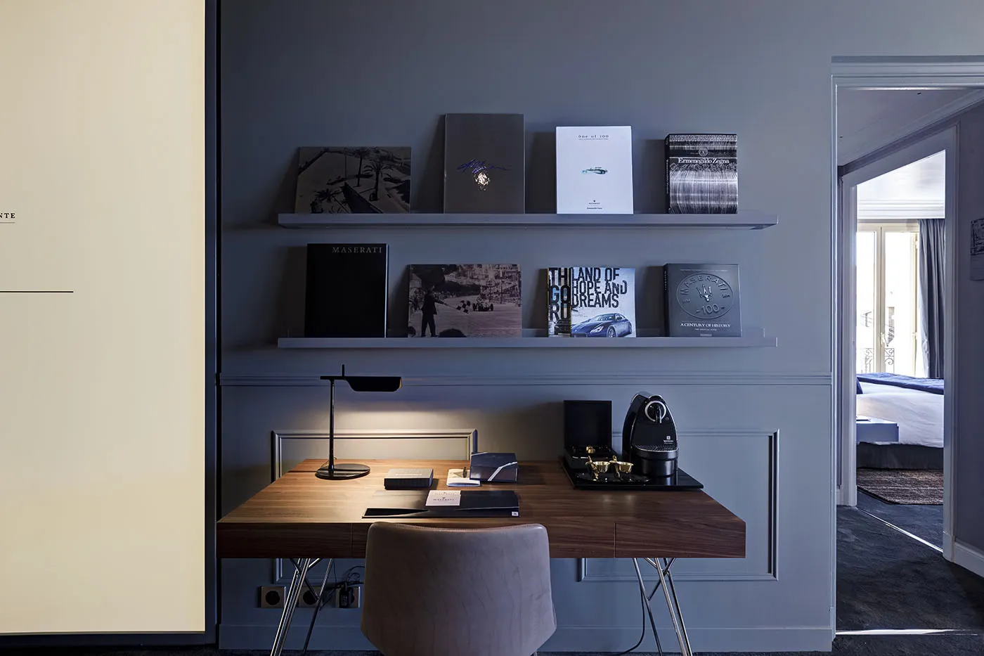 Brand details are folded into everyday objects and furnishings.