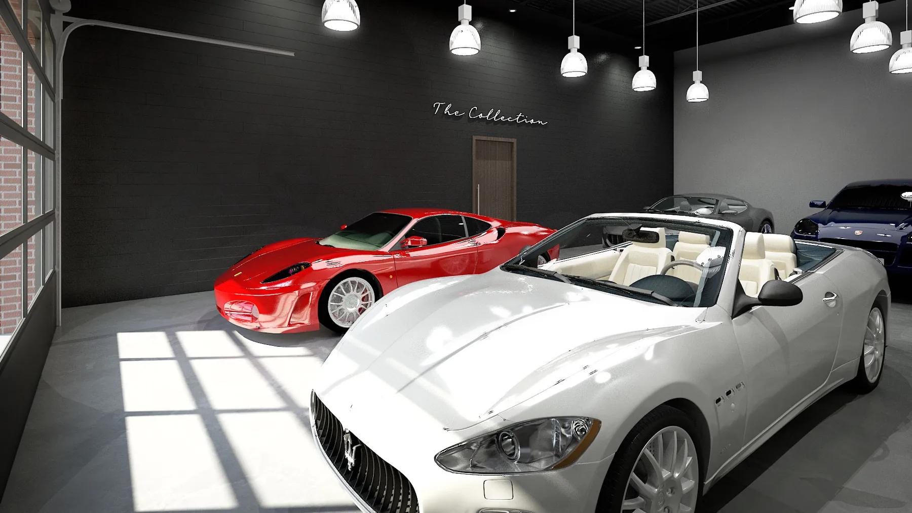 The vehicles become part of the architecture’s daily life.